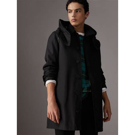 burberry detachable hood cotton blend car coat|burberry single breasted wool coat.